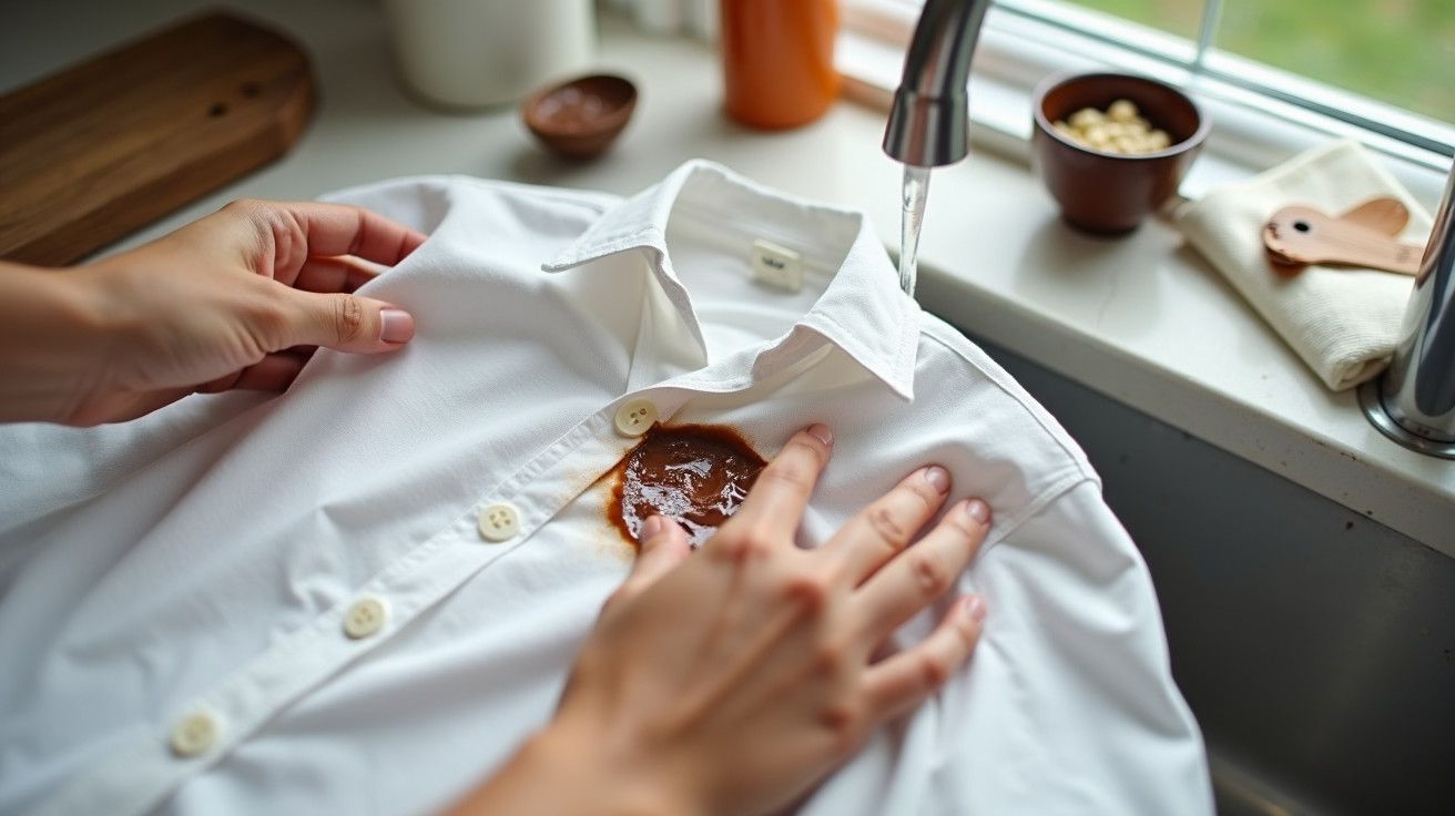 Como tirar nódoas de chocolate do tecido com água fria e detergente