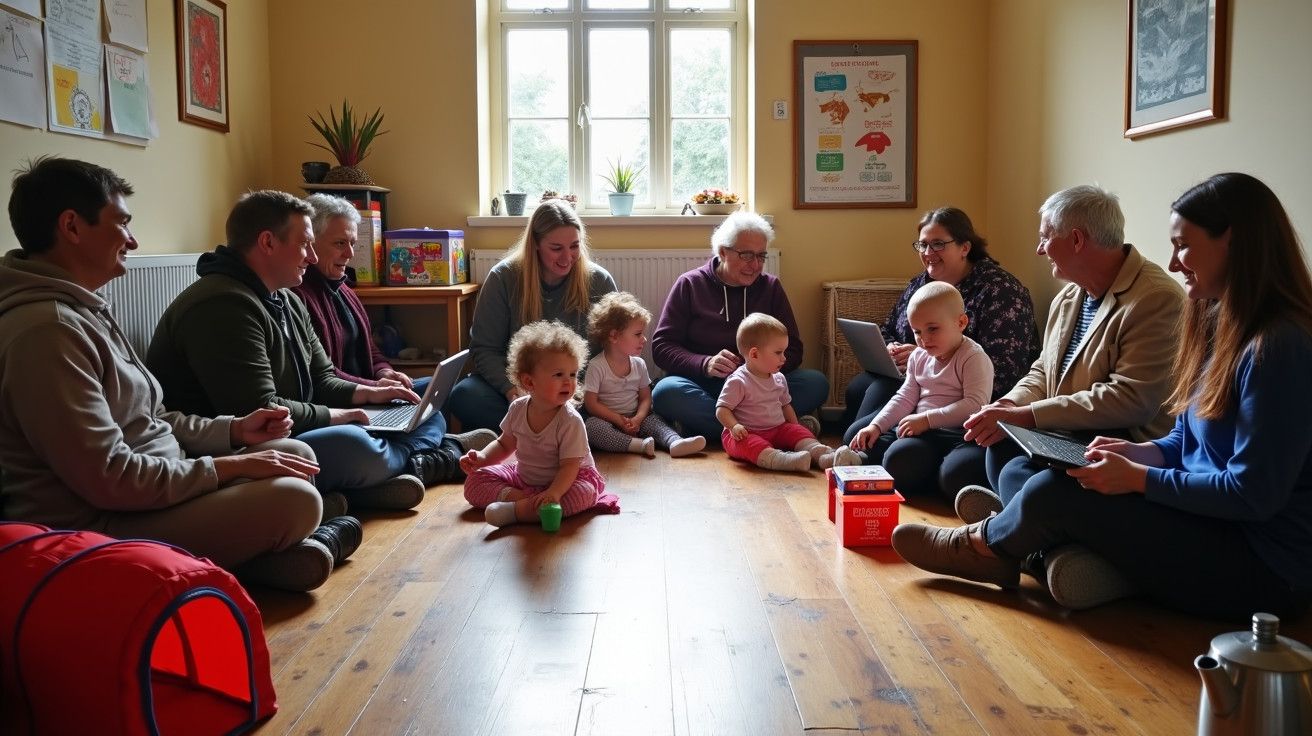 Dez formas de fortalecer a vida familiar, criando grupos de partilha de cuidados infantis, mesmo com falta de creches.